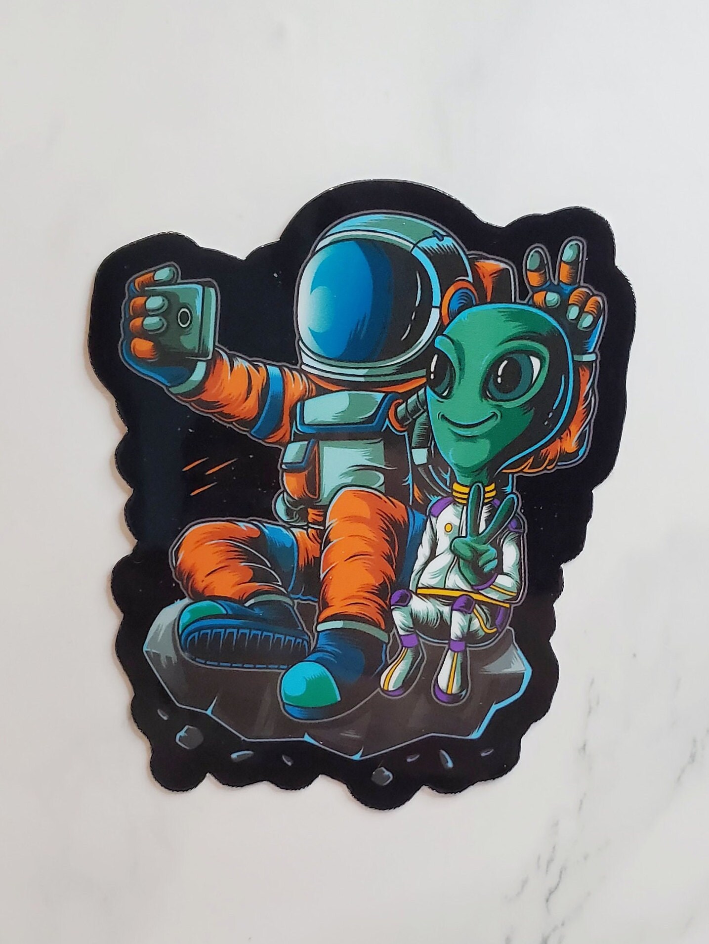 Alien Sticker, Outer Space Sticker, Astronaut Sticker, Space Sticker ...