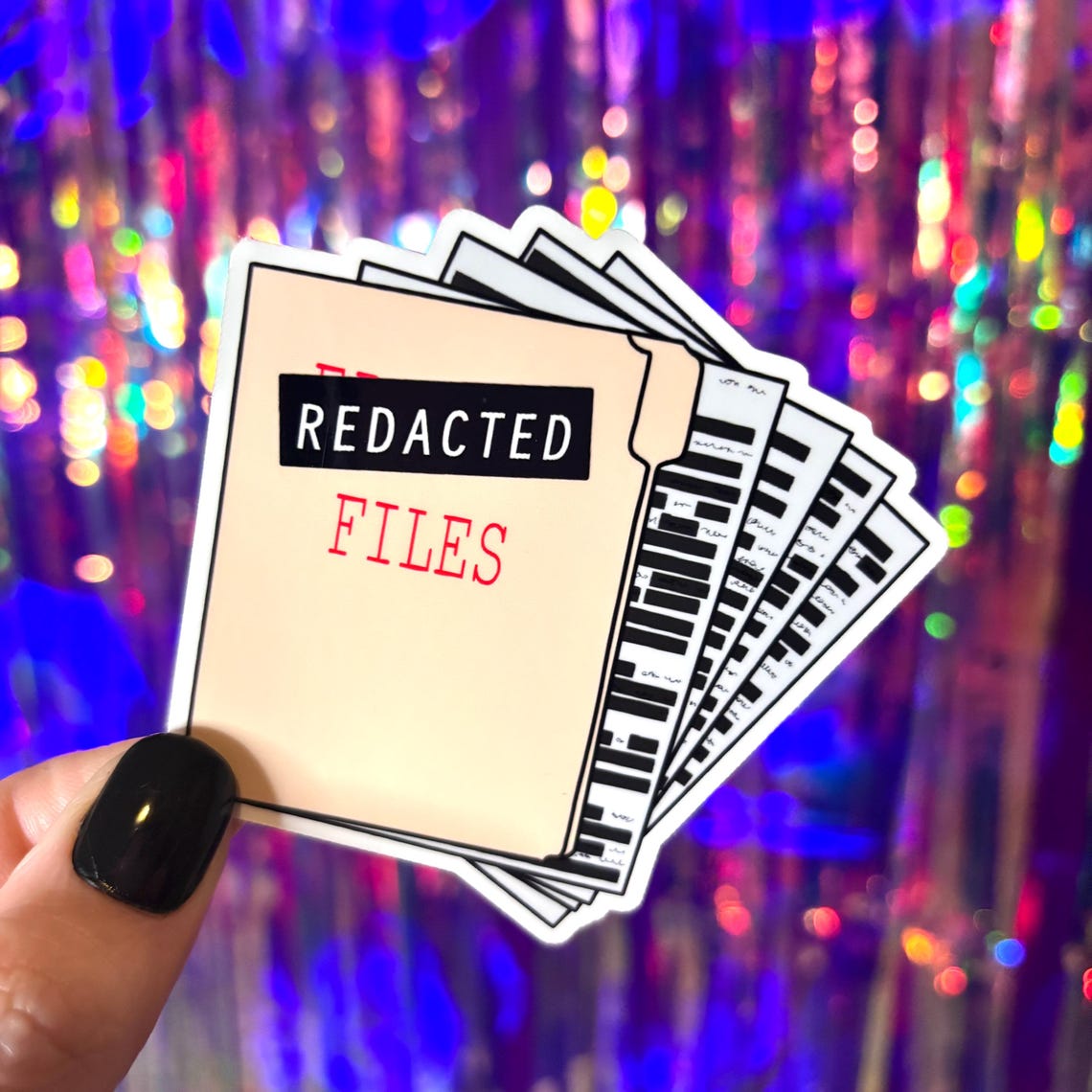 Redacted Folder Redacted Files Sticker, Funny File Folder Sticker, Top Secret Sticker ...