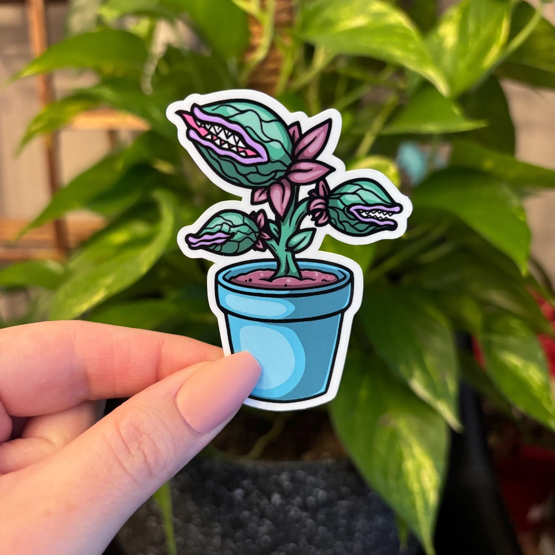 Venus Flytrap Sticker, Plant Sticker, Plant Lover Sticker, Flower ...