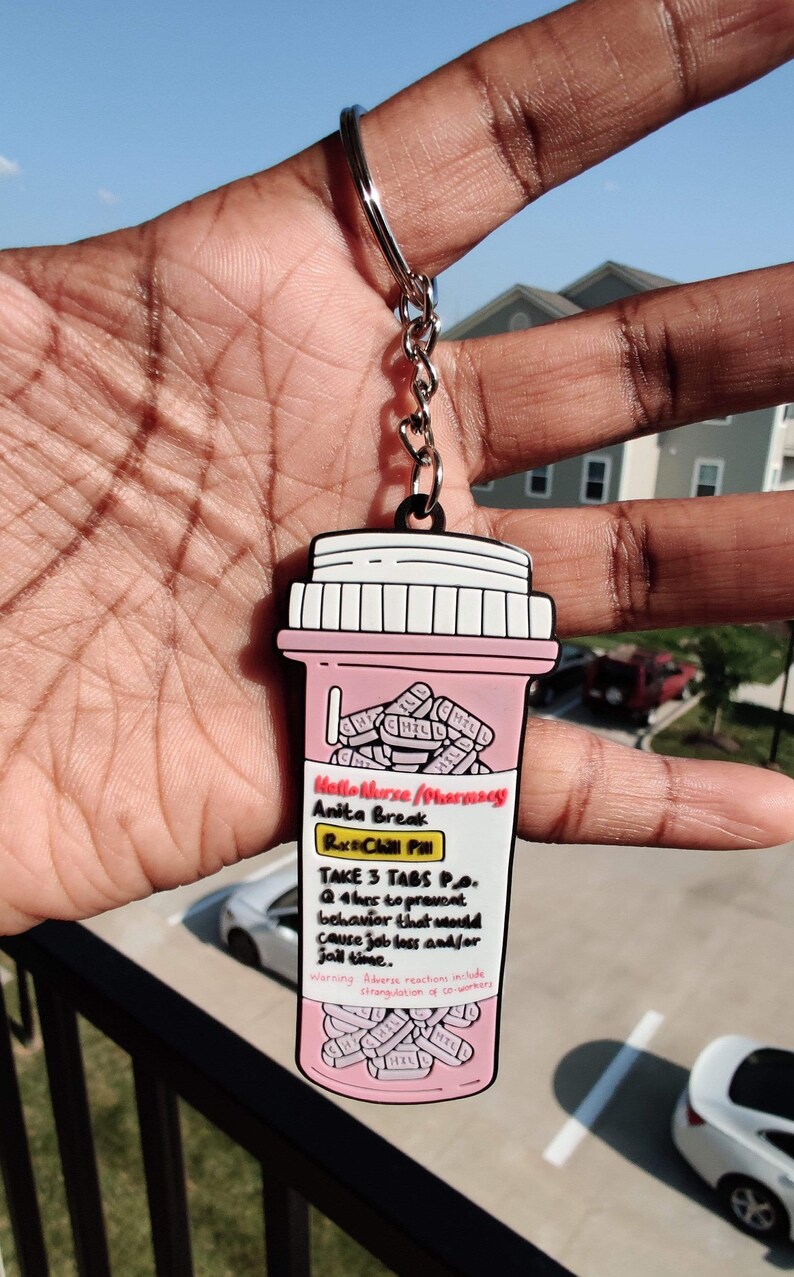 RX Chill Pill Keychain Etsy