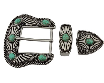 Western/Navajo Style Buckle/Loop/Tip set