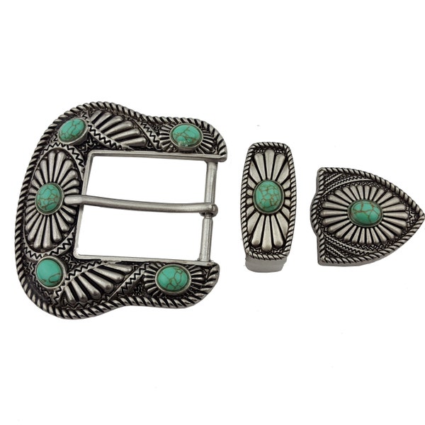 Western/Navajo Style Buckle/Loop/Tip set