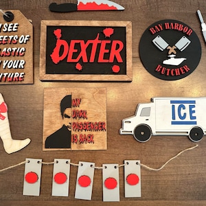 Dexter Tray / Movie decor / Tiered tray Decor / Dexter