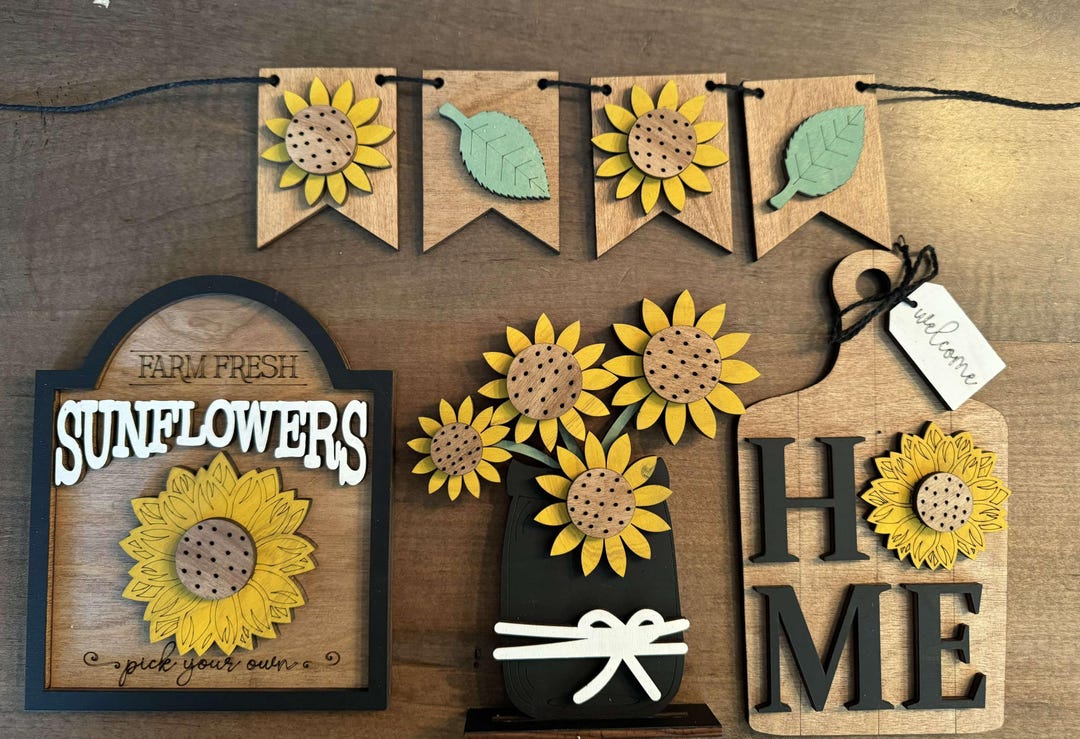 Sunflower Home Tiered Tray / Everyday Decor / Tiered Tray Decor ...