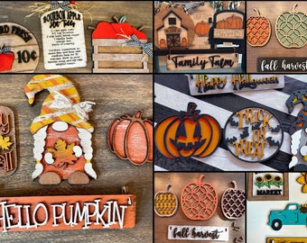 Over 5 Fall Interchangeable Wagon Insert pieces Only | Interchangeable | Seasonal | Fall