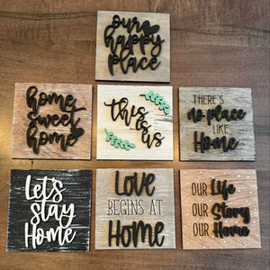 Home and Everyday Interchangeable Square INSERT piece ONLY | Interchangeable | Seasonal