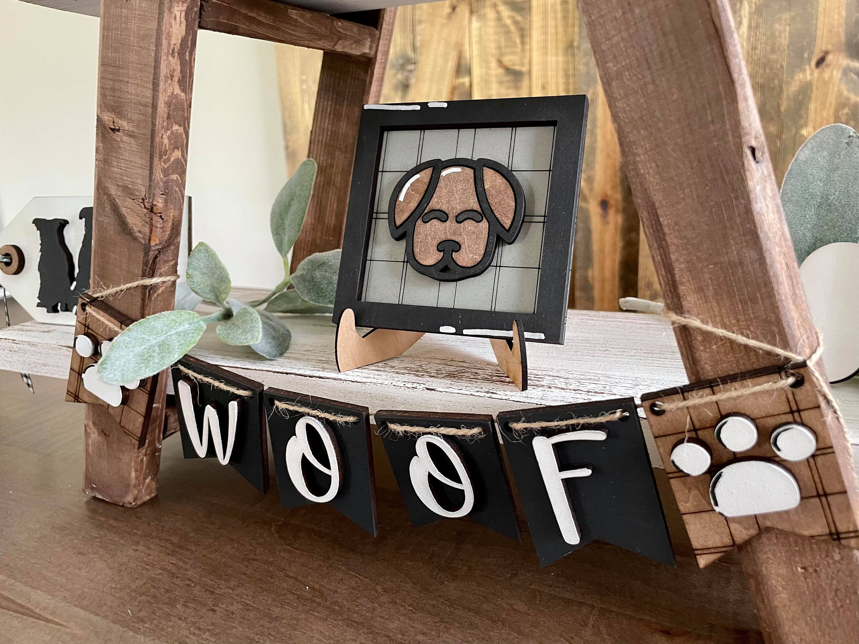 Dog Tiered Tray Decor dog Tier Tray/ Dog Decor / Tiered Tray Etsy