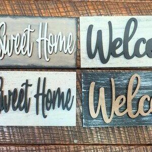 Home and Family Interchangeable Rectangle INSERT piece ONLY | Interchangeable | Seasonal