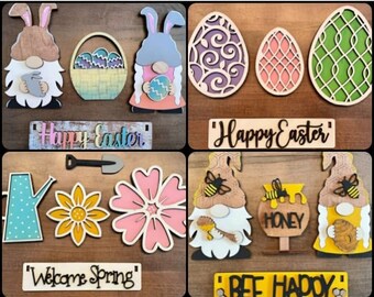 Over 7 Spring Interchangeable Wagon Insert pieces Only | Interchangeable | Seasonal | Easter & Spring