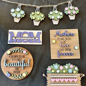 Mom Tiered Tray / Mothers Day Decor / Tiered tray decor
