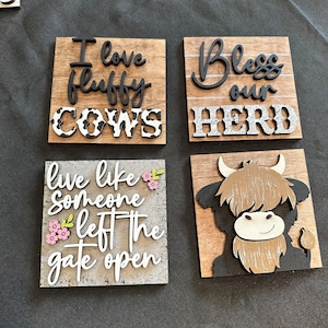 Farmhouse Interchangeable Square INSERT piece ONLY | Interchangeable | Seasonal