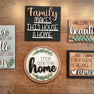 Family Home Tiered Tray / Family Decor / Tiered tray decor / Home