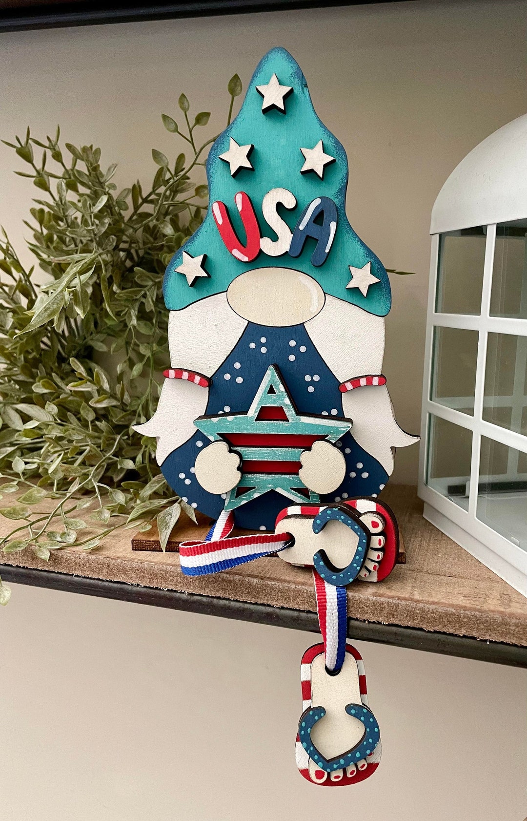 3D Dangling Leg Shelf Sitter Seasonal Decor 3D Decor 4th of July Etsy