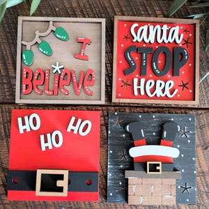 Christmas Interchangeable Square INSERT piece ONLY | Interchangeable