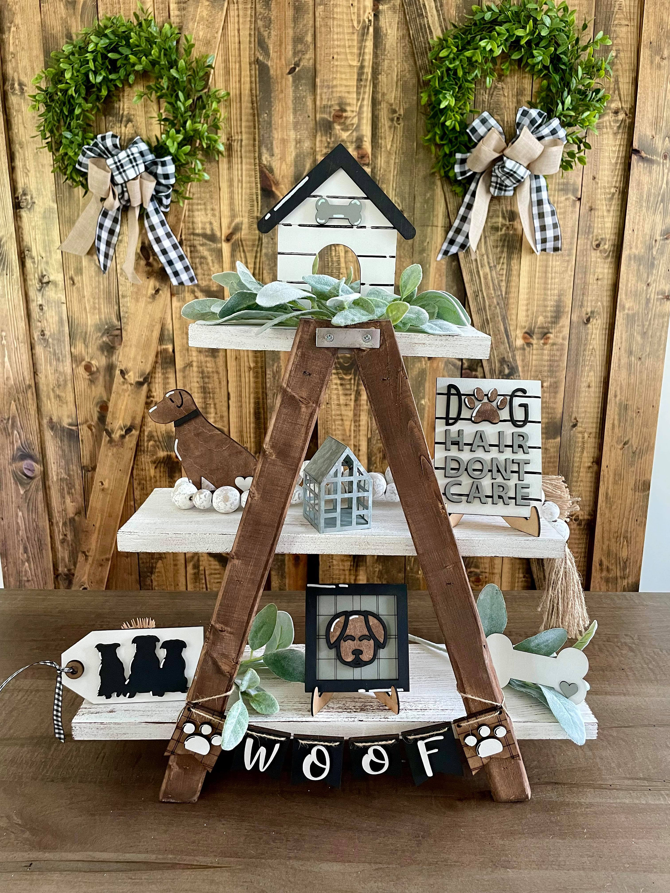 Dog Tiered Tray Decor dog Tier Tray/ Dog Decor / Tiered Tray Etsy