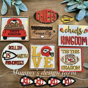 Football Tray / Football decor / Tiered tray  Decor / KC