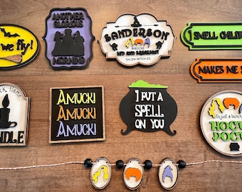 Sanderson Girls Tiered Tray/ Tiered tray Decor / Halloween Decor / H Pocus Tiered Tray