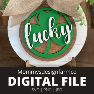 Lucky with Clover SVG | Lucky with Clover SVG File | Lucky with Clover Cut File