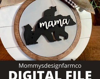 Mamma Bear with Cubs SVG | Mama Bear with Cubs SVG File | Mama Bear with Cubs Cut File