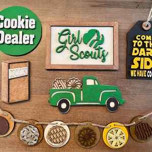 Cookie Tray / Girl Scout Cookie decor / Tiered tray decor
