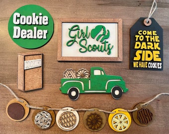 Cookie Tray / Girl Scout Cookie decor / Tiered tray decor