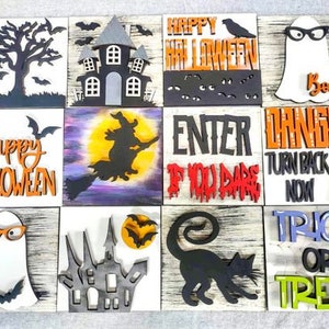 Halloween Interchangeable Square INSERT piece ONLY | Interchangeable | Seasonal | Halloween