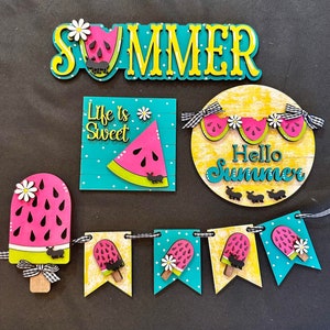 Summer Watermelon Ant Tiered Tray / Summer Decor / Tiered tray decor / Watermelon / Summer / Ants