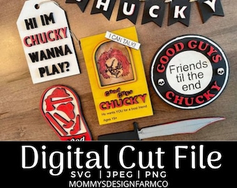 Horror Movie SVG File | Horror Cut File | Horror Tiered Tray SVG