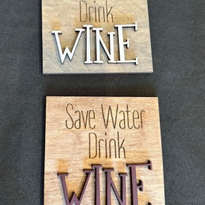 Wine Interchangeable Square INSERT piece ONLY | Interchangeable | Seasonal