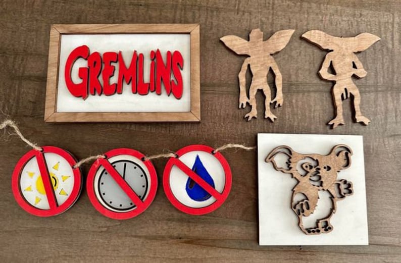 Horror Movie Tiered Tray / Horror Decor / Tiered Tray Decor / Gremlins ...