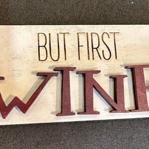 MINI Wine Interchangeable Rectangle INSERT piece ONLY | Interchangeable | Seasonal