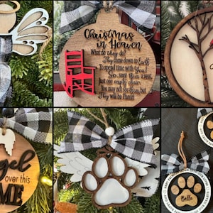 Over 7 Different Memorial Ornaments | Ornament | Christmas | Christmas Ornament | Memorial