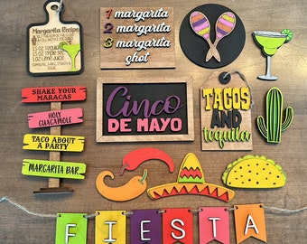 Cinco De Mayo Tiered Tray / Cinco De Mayo Decor / Tiered tray decor