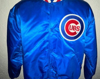 Vintage 1980s Chicago Cubs Satin Jacket 