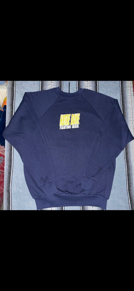 Pull Homme Vintage Notre Dame Fighting Irish – Crewneck Bleu – Taille S