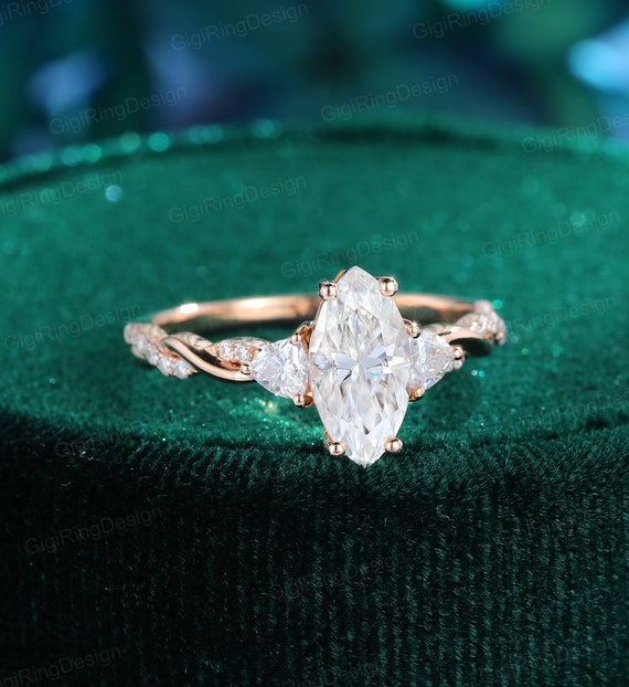 Marquise Diamond Sprig and Vine Ring : Arden Jewelers