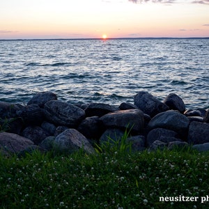 Sonnenuntergang am See - Fotografie Druck