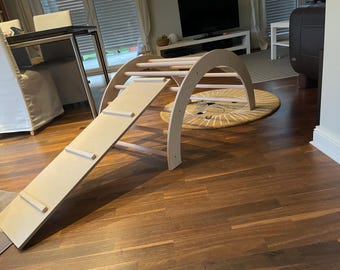 Best offer|Climbing arch with slide/chicken ladder, fully assembled, Made in Germany|Variations|All sizes|Montessori|Pikler|Wood