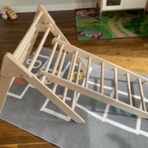 Climbing triangle with ladder to match climbing arch play arch for children, fully assembled, handmade, Made in Germany