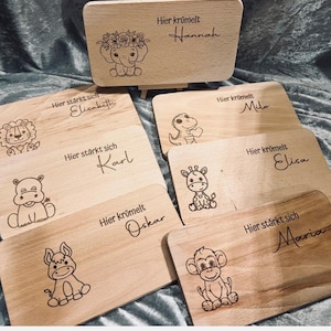 Personalized breakfast board for children, personalized board, personalized wooden board, personalized baby gift, back to school gift