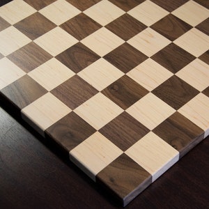 Wooden Chess board made of solid walnut wood and maple wood christmas gift for kids