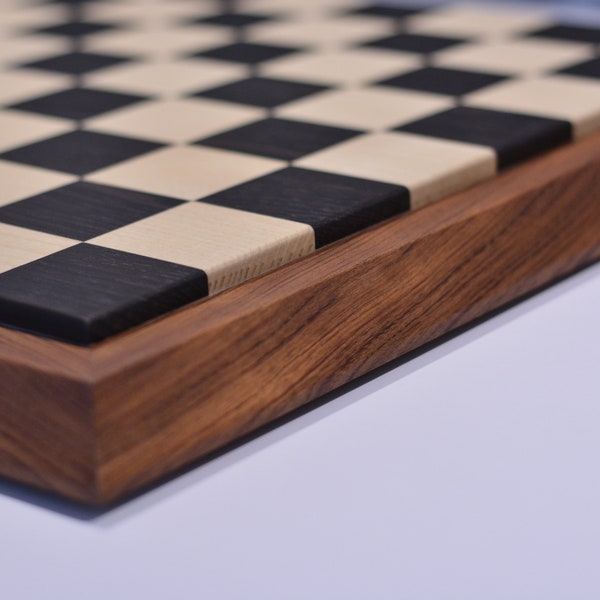 Wooden chess board only , solid rosewood wenge chestnut , handmade custom chess board , Luxury chess gift for birthday, unique home decor