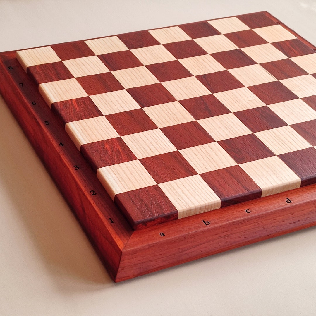 Standard Walnut Maple Wooden Chess Board Matte Finish 20 - 55 mm