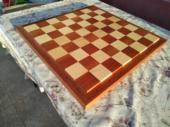 Mahogany and Maple Wooden Tournament Chess Board