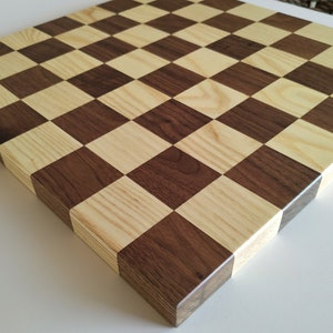 Handmade Wooden Chess Board, Walnut & Chestnut Checkers Board, Custom Game Board, Premium Wood Crafted Chess Board
