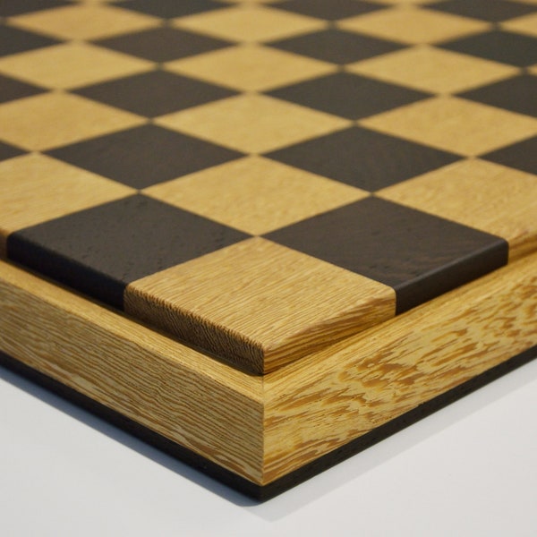 Unique Wooden Chess Board, Made Of Black & White Wenge , Handmade by SGw team, Tournament sizes chess board perfect for chess players