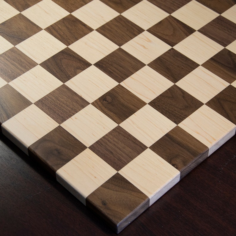 Wooden Chess Board Made of Solid Walnut Wood and Maple Wood - Etsy