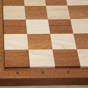 Wood chess board with mahogany and maple , custom chess board and checkers board, perfect chess gift