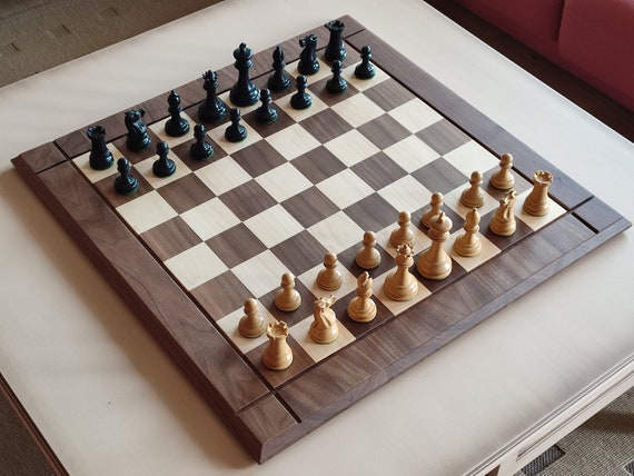 Walnut and Maple Wooden Tournament Chess Board