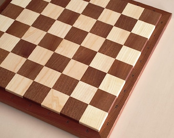 Wooden Chess Board – Handmade Sapele & Chestnut Wood Game Board Gift